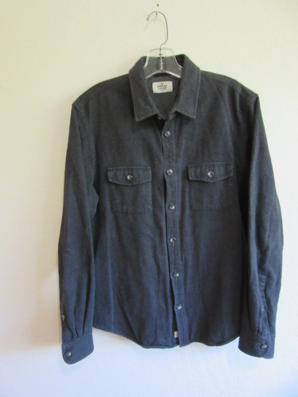 Marine Layer Gray M Flannel Shirt